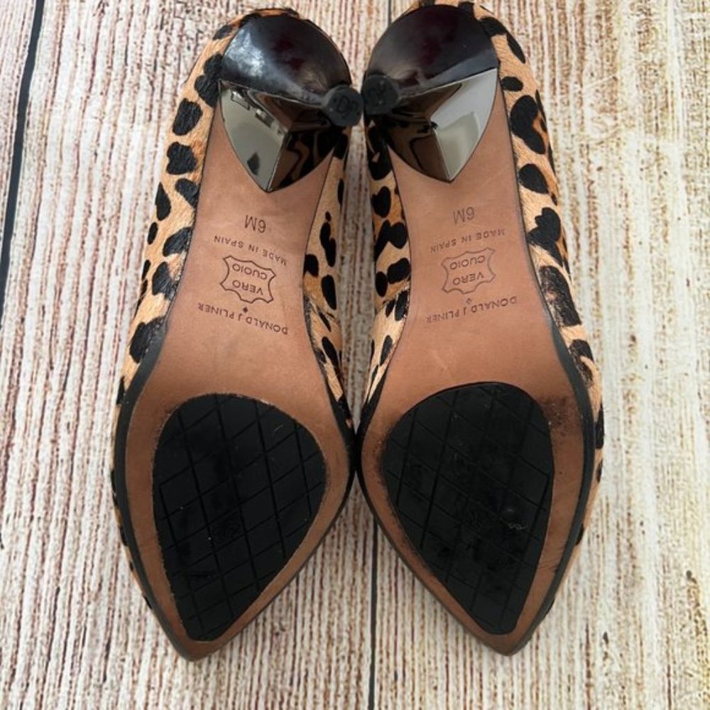 DONALD J PLINER leopard pony haircalf women's sandals heels 6M - Picture 7 of 10